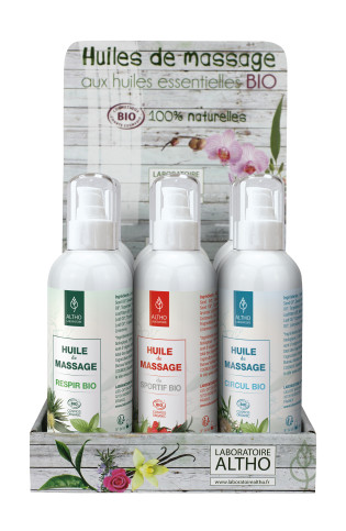 Présentoir Huiles de massage